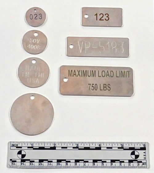 Stainless Steel Tag Size: 1"×3"