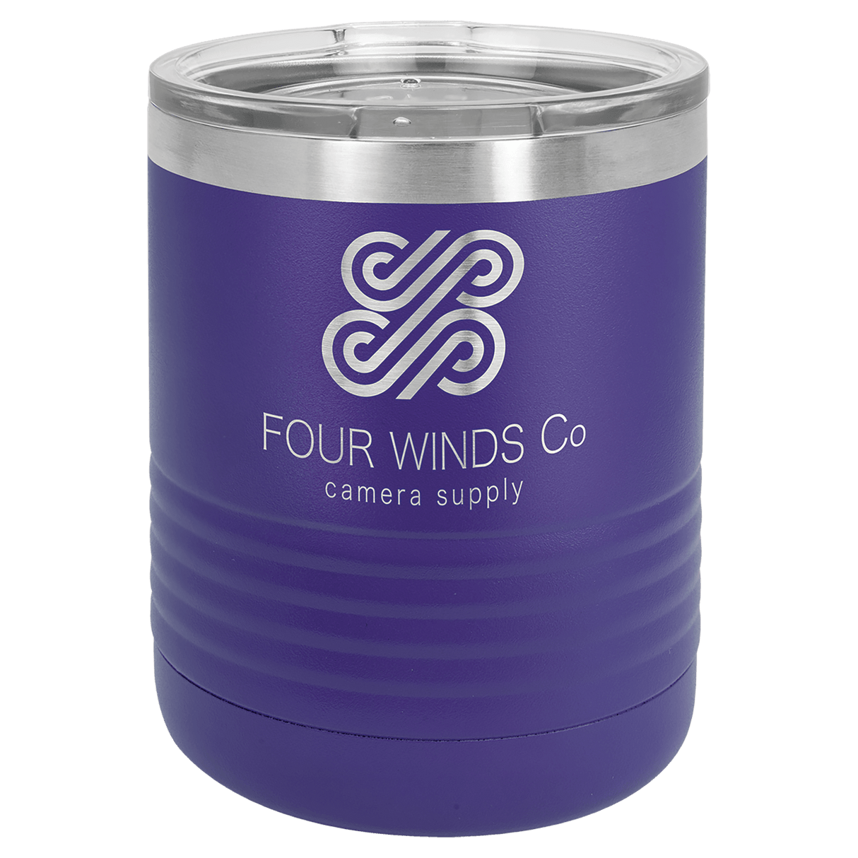Purple Polar Camel 10 oz. Vacuum Insulated Ringneck Tumbler with Clear Lid