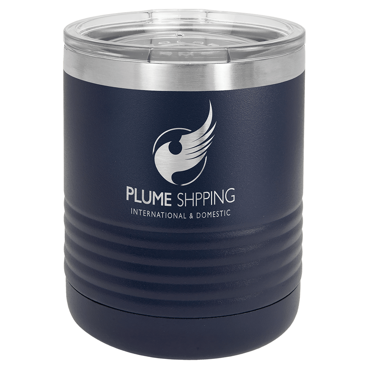 Navy Blue Polar Camel 10 oz. Vacuum Insulated Ringneck Tumbler with Clear Lid