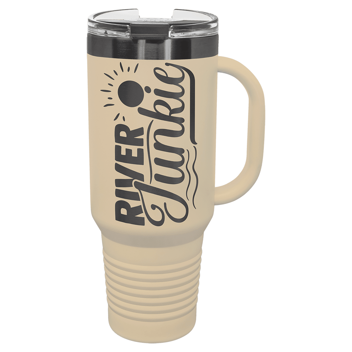 Sand/Ghost Black Polar Camel 40 oz. Warm Travel Mug with Handle & Straw