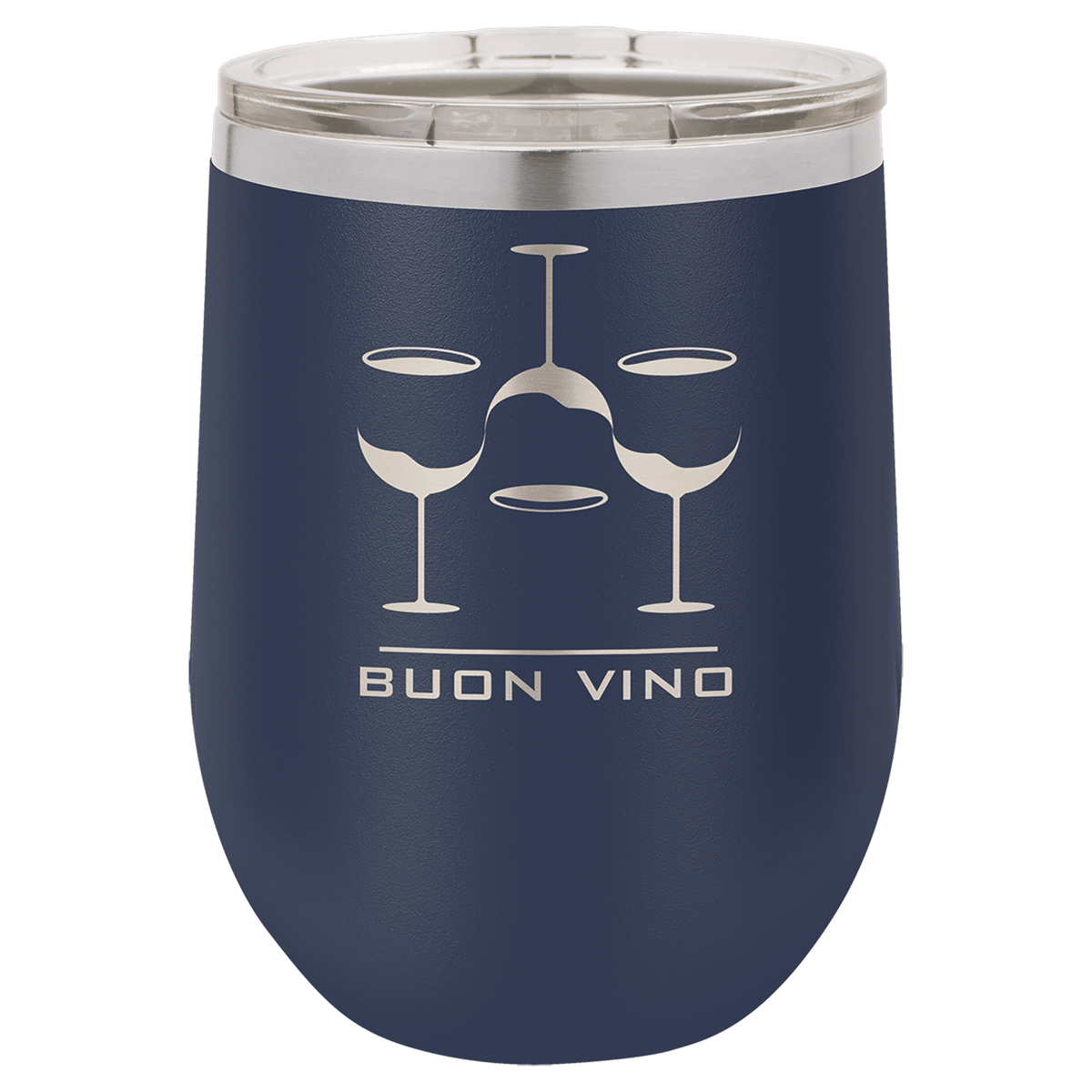 Navy Blue Polar Camel 12 oz. Vacuum Insulated Stemless Wine Tumbler with Lid