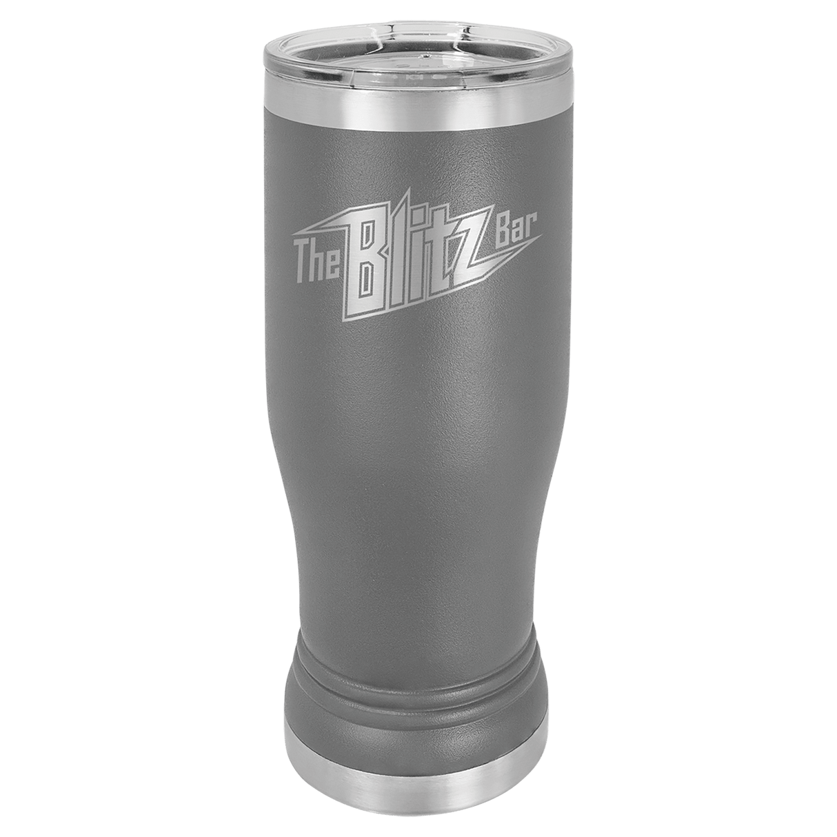 Dark Gray Polar Camel 14 oz. Pilsner with Clear Lid