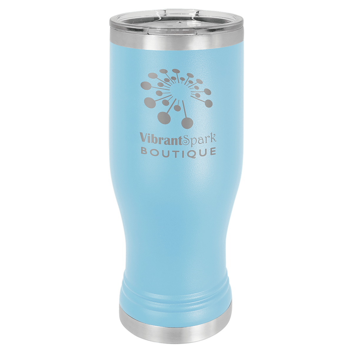 Light Blue Polar Camel 20 oz Pilsner with Clear Lid
