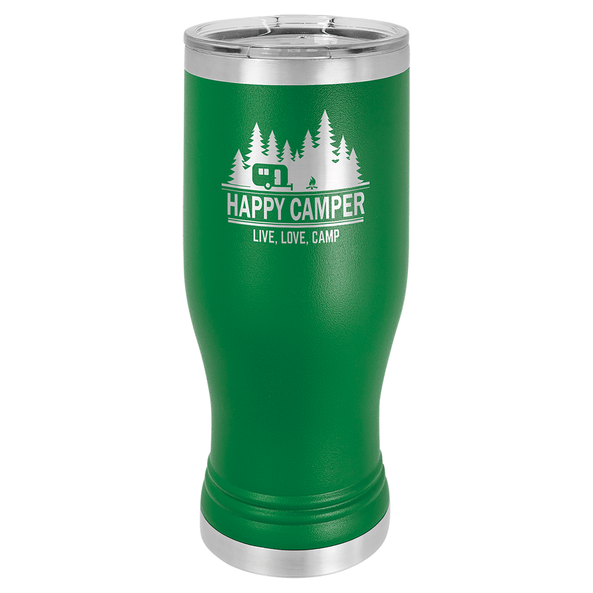 Green Polar Camel 20 oz Pilsner with Clear Lid