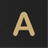 Brushed Black Swatch with Brass 'A'