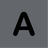 Grey Swatch with Black 'A'