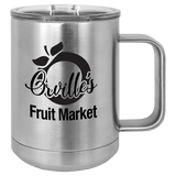 Stainless Steel Polar Camel 15 oz. Vacuum Insulated Mug with Slider Lid