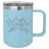 Light Blue Polar Camel 15 oz. Vacuum Insulated Mug with Slider Lid