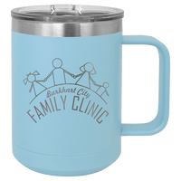 Light Blue Polar Camel 15 oz. Vacuum Insulated Mug with Slider Lid