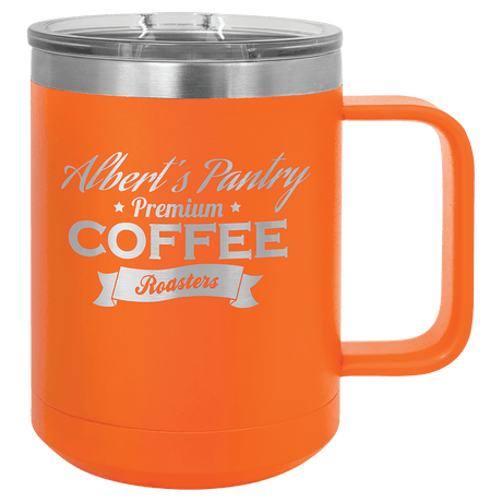 Orange Polar Camel 15 oz. Vacuum Insulated Mug with Slider Lid