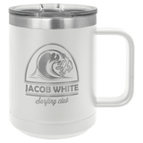 White Polar Camel 15 oz. Vacuum Insulated Mug with Slider Lid