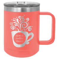 Coral Polar Camel 15 oz. Vacuum Insulated Mug with Slider Lid