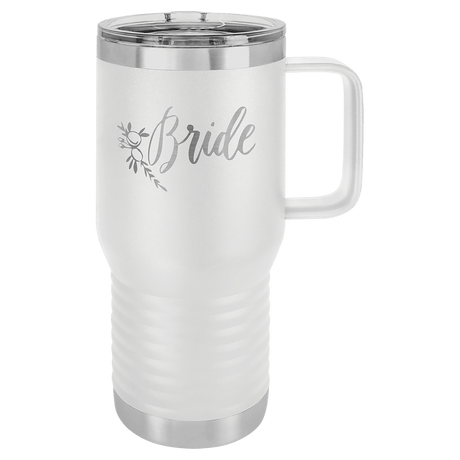 White Polar Camel 20 oz. Vacuum Insulated Travel Mug with Slider Lid