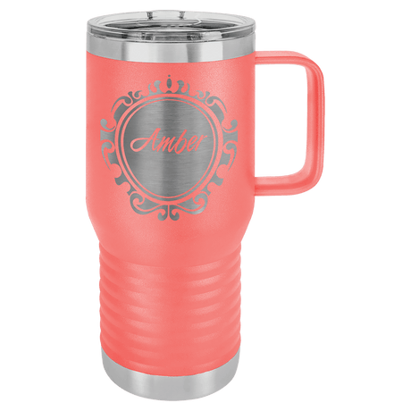 Coral Polar Camel 20 oz. Vacuum Insulated Travel Mug with Slider Lid