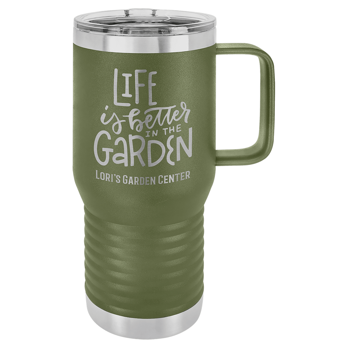 Olive Green Polar Camel 20 oz. Vacuum Insulated Travel Mug with Slider Lid