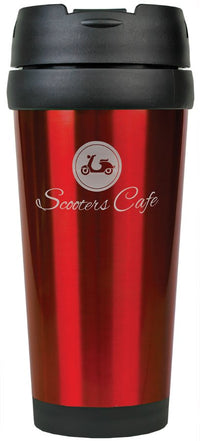 Red Stainless Steel 16 oz. Travel Mug without Handle