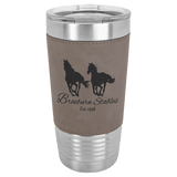 Gray Polar Camel 20 oz. Laserable Leatherette Tumbler with Clear Lid
