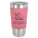 Pink Polar Camel 20 oz. Laserable Leatherette Tumbler with Clear Lid