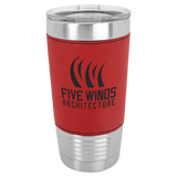 Red Polar Camel 20 oz. Laserable Leatherette Tumbler with Clear Lid