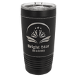 Black Black Silver Polar Camel 20 oz. Leatherette Tumbler with Slider Lid