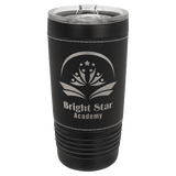 Black Black Silver Polar Camel 20 oz. Leatherette Tumbler with Slider Lid