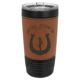 Black Rawhide Polar Camel 20 oz. Leatherette Tumbler with Slider Lid