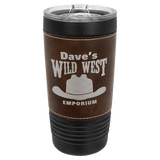 Black Rustic Polar Camel 20 oz. Leatherette Tumbler with Slider Lid