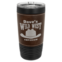 Black Rustic Polar Camel 20 oz. Leatherette Tumbler with Slider Lid