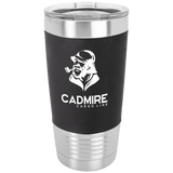 Black White Polar Camel 20 oz. Tumbler with Silicone Grip and Clear Lid