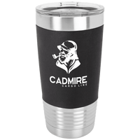 Black White Polar Camel 20 oz. Tumbler with Silicone Grip and Clear Lid