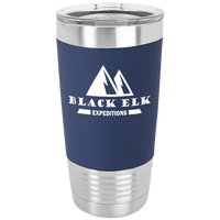 Navy Blue White Polar Camel 20 oz. Tumbler with Silicone Grip and Clear Lid