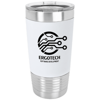 White Black 20 oz. Polar Camel Tumbler with Silicone Grip and Clear Lid