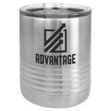 Stainless Steel Polar Camel 10 oz. Vacuum Insulated Ringneck Tumbler with Clear Lid