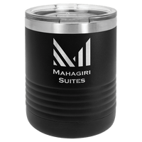 Black Polar Camel 10 oz. Vacuum Insulated Ringneck Tumbler with Clear Lid
