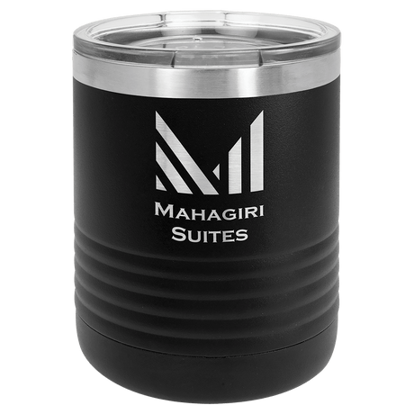 Black Polar Camel 10 oz. Vacuum Insulated Ringneck Tumbler with Clear Lid