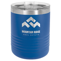 Royal Blue Polar Camel 10 oz. Vacuum Insulated Ringneck Tumbler with Clear Lid