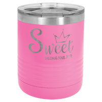 Pink Polar Camel 10 oz. Vacuum Insulated Ringneck Tumbler with Clear Lid