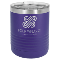 Purple Polar Camel 10 oz. Vacuum Insulated Ringneck Tumbler with Clear Lid