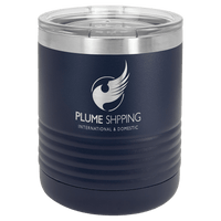 Navy Blue Polar Camel 10 oz. Vacuum Insulated Ringneck Tumbler with Clear Lid