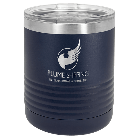 Navy Blue Polar Camel 10 oz. Vacuum Insulated Ringneck Tumbler with Clear Lid