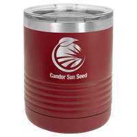 Maroon Polar Camel 10 oz. Vacuum Insulated Ringneck Tumbler with Clear Lid