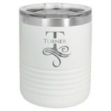 White Polar Camel 10 oz. Vacuum Insulated Ringneck Tumbler with Clear Lid