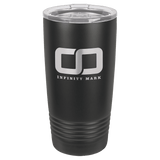 Polar Camel 20 oz. Full Black Ringneck Tumbler with Logo Lid