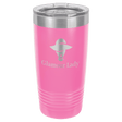 Polar Camel 20 oz. Pink Ringneck Tumbler with Clear Lid