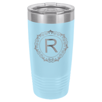 Light Blue Polar Camel 20 oz. Ringneck Tumbler with Logo Lid