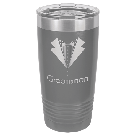 Dark Gray Polar Camel 20 oz. Ringneck Tumbler with Logo Lid