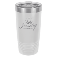 White Polar Camel 20 oz. Ringneck Tumbler with Logo Lid