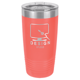 Coral Polar Camel 20 oz. Ringneck Tumbler with Logo Lid