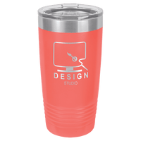 Coral Polar Camel 20 oz. Ringneck Tumbler with Logo Lid