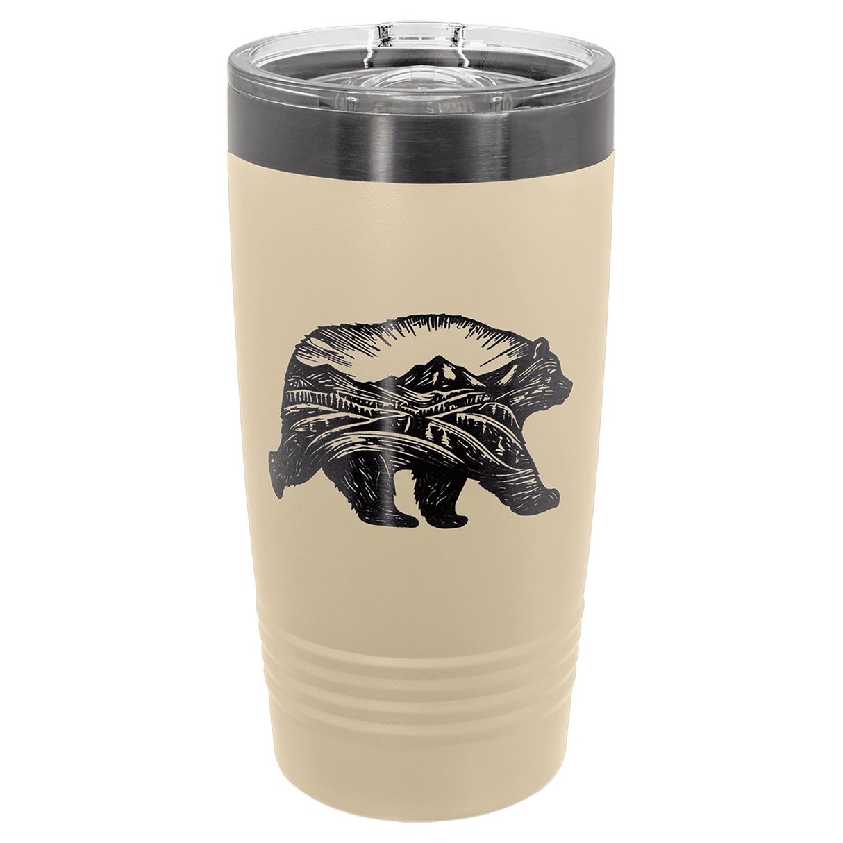 Sand/Ghost Black Polar Camel 20 oz. Warm ION-Plated Ringneck Tumbler with Slider Lid